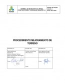 MOVIMIENTO DE TIERRA Y MEJORAMIENTO DE TERRENO