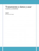 Tratamiento e datos y azar Estadística y probabilidad