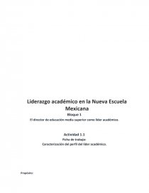 Liderazgo académico en la Nueva Escuela Mexicana. Página 1