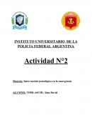 Actividad N°2 Intevención psicologica en la emergencia