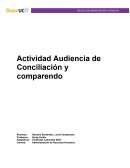 Actividad Audiencia de Conciliación y comparendo