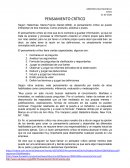 PENSAMIENTO CRÍTICO