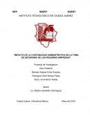 “IMPACTO DE LA CONTABILIDAD ADMINISTRATIVA EN LA TOMA DE DECISIONES DE LAS PEQUEÑAS EMPRESAS”