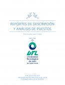 REPORTES DE DESCRIPCIÓN Y ANÁLISIS DE PUESTOS