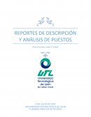 REPORTES DE DESCRIPCIÓN Y ANÁLISIS DE PUESTOS