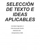 Selección de texto e ideas aplicables