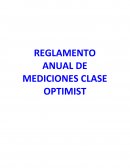 Reglamento anual de mediciones clase optimist