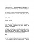 Investigación Administración del tiempo