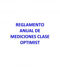 Reglamento anual de mediciones clase optimist. Página 1
