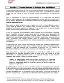 CASO 01: Thomas Bonham vs Colegio Real de Médicos