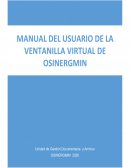 MANUAL DEL USURAIO DE LA VENTANILLA VIRTUAL DE OSINERGMIN v1