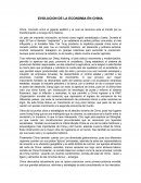 EVOLUCION DE LA ECONOMIA EN CHINA