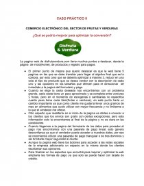 CASO PRÁCTICO II COMERCIO ELECTRÓNICO DEL SECTOR DE FRUTAS Y VERDURAS. Página 1