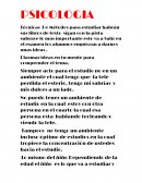 PSICOLOGIA. Técnicas De Métodos