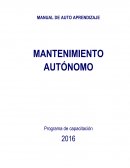 MANTENIMIENTO AUTÓNOMO Programa de capacitación
