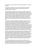 CRISIS EN LA EDUCACION EN COLOMBIA DURANTE LA ÚLTIMA DECADA