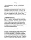 Actividad 1. Proyección como profesional