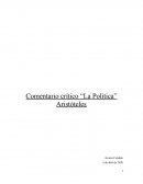 Comentario crítico “La Política” Aristóteles