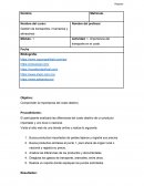 Actividad: 1. Importancia del transporte en el costo