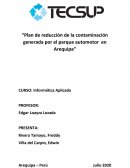 Plan de reducción de la contaminación generada por el parque automotor en Arequipa