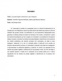 LA PRUEBA DIGITAL O ELECTRÓNICA: CASO INSTAGRAM. Página 12