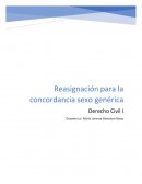 Reasignación para la concordancia sexo generica