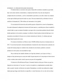 INTERNET, 25 AÑOS DETONANDO NEGOCIOS. Página 1