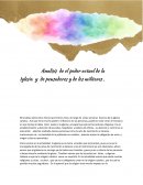 Analisis de el poder actual de la Iglesia y de pensadores y de los militares