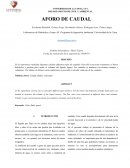 Aforo de caudal