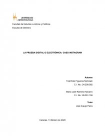 LA PRUEBA DIGITAL O ELECTRÓNICA: CASO INSTAGRAM. Página 1