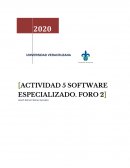 Actividad Software especializado. Foro. Microsoft Excel