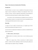 Etapas y fases del proceso de planeación de Marketing
