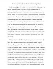 Hábitos saludables y objetivos de vida en tiempos de pandemia. Página 1