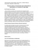 Ponencia sobre La Comunicación para el Desarrollo en Latinoamérica: un recuento de medio siglo