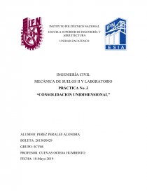 PRÁCTICA No. 3 “CONSOLIDACION UNIDIMENSIONAL”. Página 1