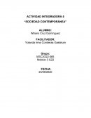 Actividad integradora “Sociedad contemporánea”