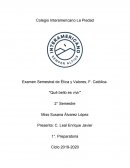 Etica y valores. "Qué bello es vivir"