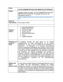 Actos administrativos por medios electrónicos