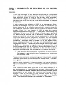 IMPLEMENTACIÓN DE ESTRATEGIAS EN UNA EMPRESA GLOBAL. Página 1