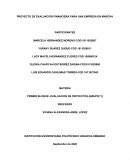 PROYECTO DE EVALUACIÓN FINANCIERA PARA UNA EMPRESA EN MARCHA