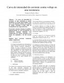 Curva de intensidad de corriente contra voltaje en una resistencia