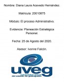 Planeación Estratégica Personal