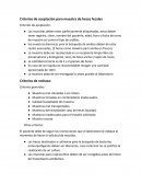 Criterios de aceptación para muestra de heces fecales