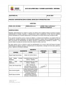 PROCESO: ADMINISTRACIÓN DE BIENES, SERVICIOS E INFRAESTRUCTURA