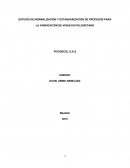ESTUDIO DE NORMALIZACIÓN Y ESTANDARIZACIÓN DE PROCESOS PARA LA FABRICACIÓN DE VIGAS EN POLIURETANO