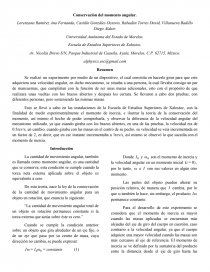 Conservación del momento angular. Página 1
