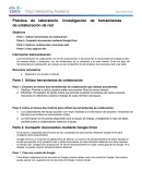Práctica de laboratorio. Investigación de herramientas de colaboración de red