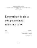 Determinación de la competencia por materia y valor