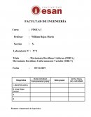 Movimiento Rectilíneo Uniforme (MRU) y Movimiento Rectilíneo Uniformemente Variable (MRUV)