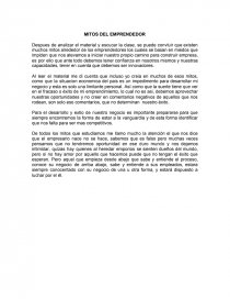 MITOS DEL EMPRENDEDOR. Página 1